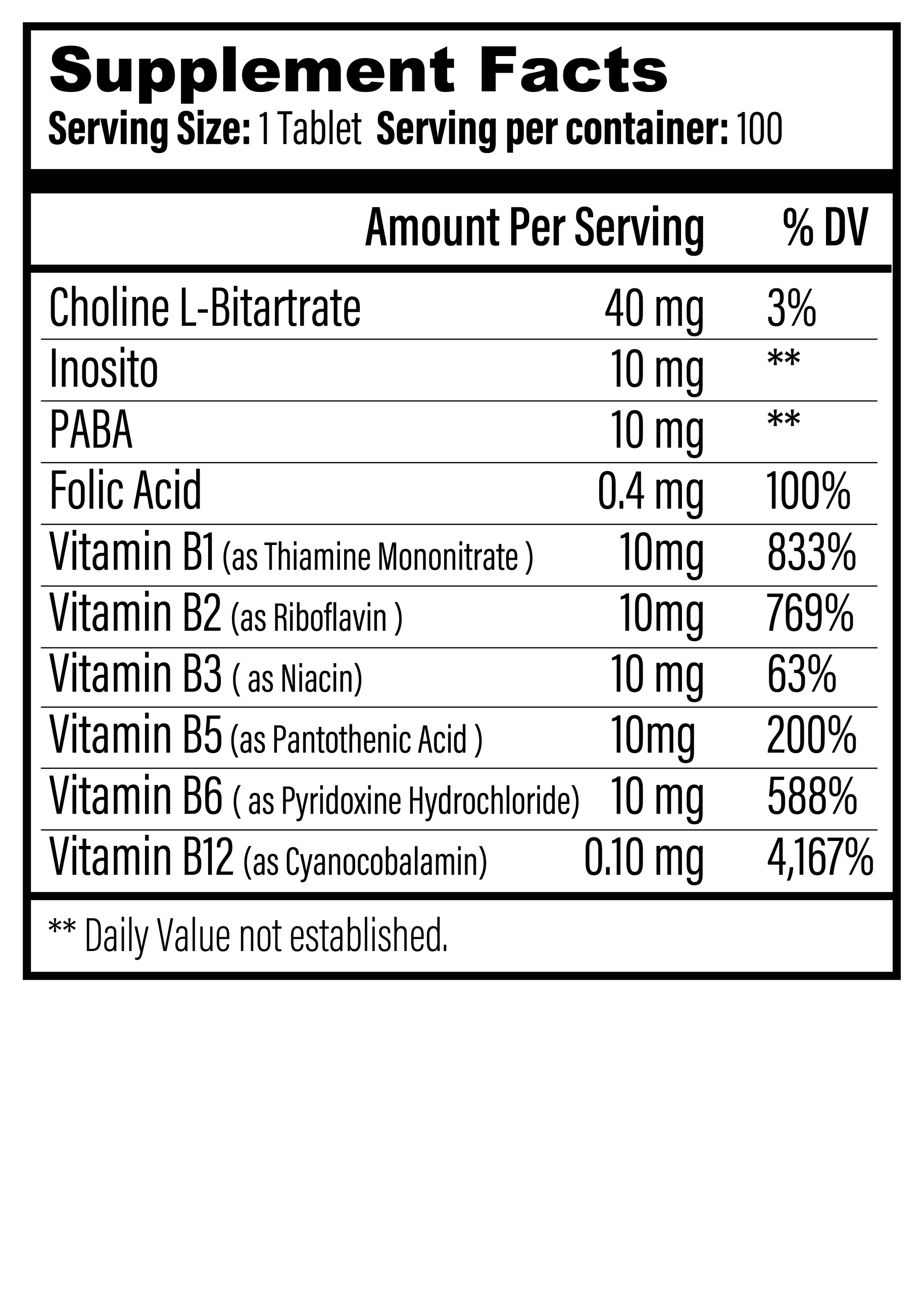 Complejo B-100 60 Cápsulas - Imagen 3
