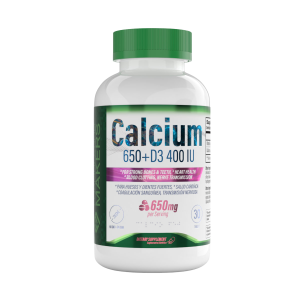 Calcio 650 mg + Vitamina D3 400 IU 30 Tabletas