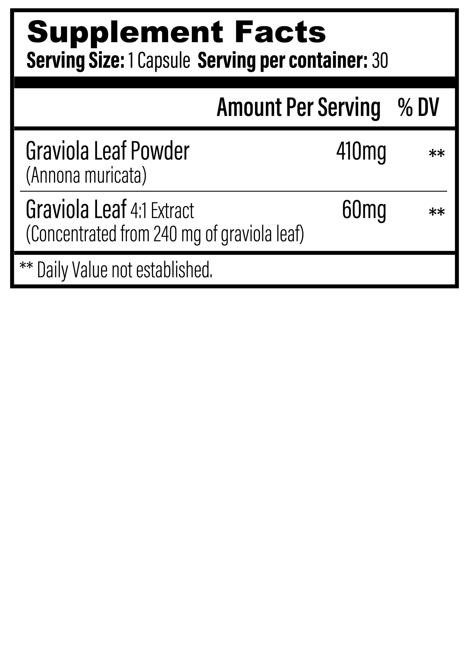 Graviola Leaf 30 Cápsulas - Imagen 3